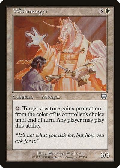 Wishmonger Mercadian Masques Magic card