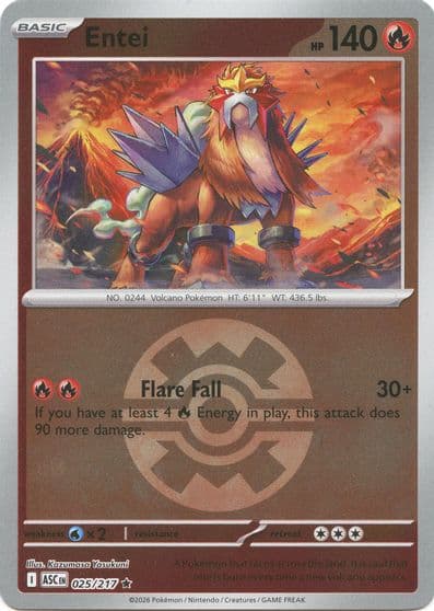 Entei (Quick Ball) ME: Ascended Heroes Pokemon card