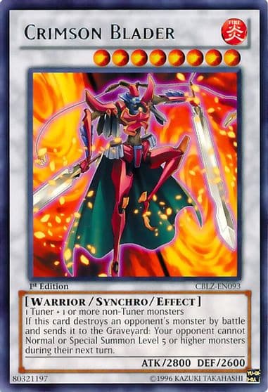 Crimson Blader Cosmo Blazer Yu-Gi-Oh! card