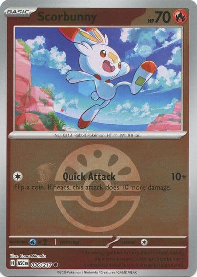 Scorbunny (Friend Ball) ME: Ascended Heroes Pokemon card