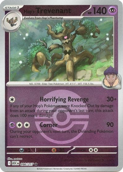 Hop's Trevenant (Poke Ball) ME: Ascended Heroes Pokemon card
