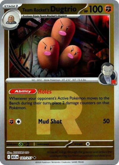 Team Rocket's Dugtrio (Team Rocket) ME: Ascended Heroes Pokemon card