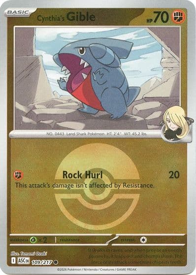 Cynthia's Gible (Poke Ball) ME: Ascended Heroes Pokemon card