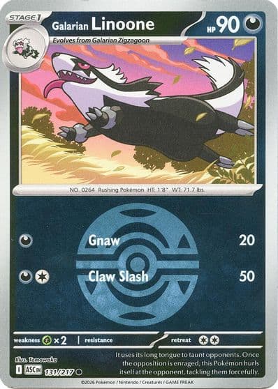 Galarian Linoone (Dusk Ball) ME: Ascended Heroes Pokemon card