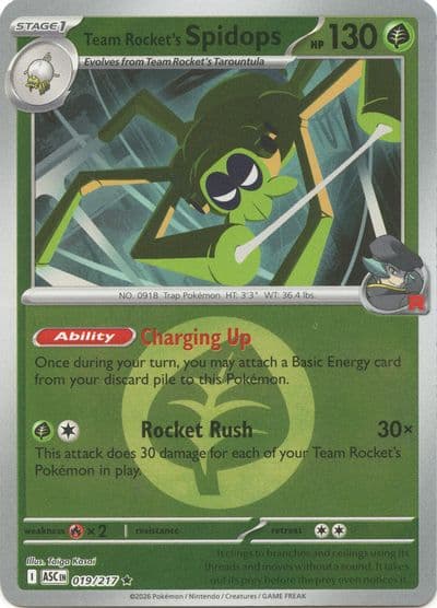 Team Rocket's Spidops (Energy Symbol Pattern) ME: Ascended Heroes Pokemon card
