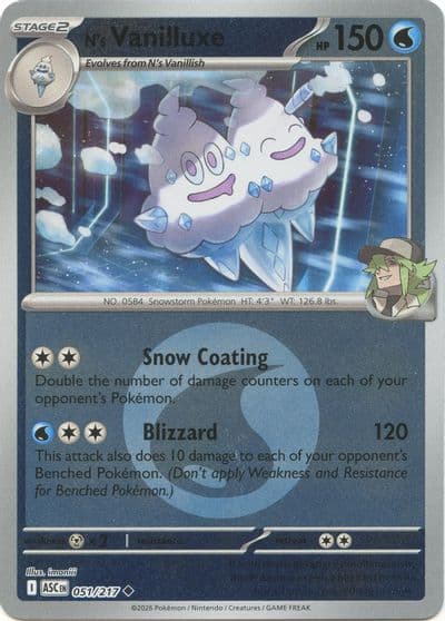 N's Vanilluxe (Energy Symbol Pattern) ME: Ascended Heroes Pokemon card