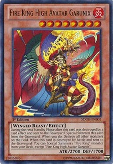 Fire King High Avatar Garunix Structure Deck: Onslaught of the Fire Kings Yu-Gi-Oh! card