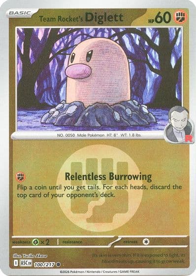 Team Rocket's Diglett (Energy Symbol Pattern) ME: Ascended Heroes Pokemon card