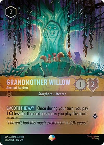 Grandmother Willow Ancient Advisor Epic Winterspell Lorcana card