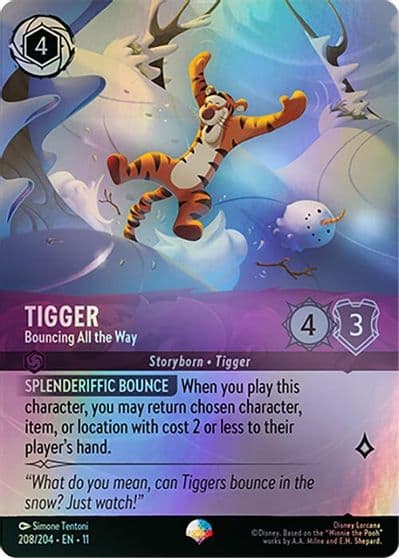 Tigger Bouncing All the Way Epic Winterspell Lorcana card
