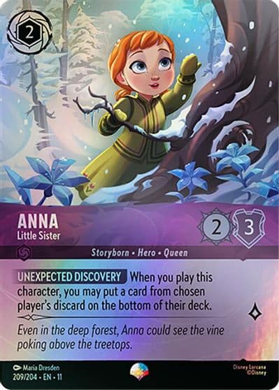 Anna Little Sister Epic Winterspell Lorcana card