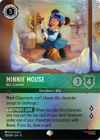 Minnie Mouse Mrs Cratchit Epic Winterspell Lorcana card