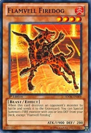 Flamvell Firedog Structure Deck: Onslaught of the Fire Kings Yu-Gi-Oh! card