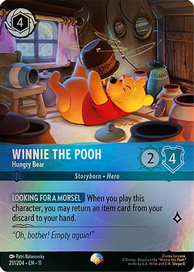 Winnie the Pooh Hungry Bear Epic Winterspell Lorcana card