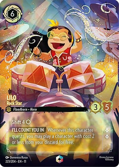 Lilo Rock Star Enchanted Winterspell Lorcana card