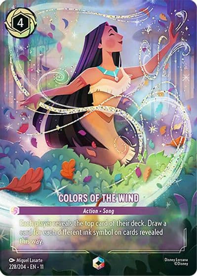 Colors of the Wind Enchanted Winterspell Lorcana card