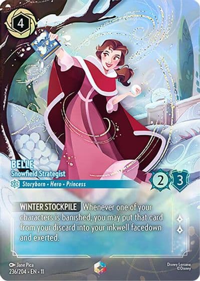 Belle Snowfield Strategist Enchanted Winterspell Lorcana card