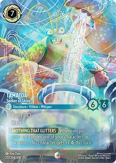 Tamatoa Seeker of Shine Enchanted Winterspell Lorcana card