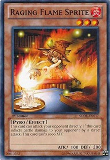Raging Flame Sprite Structure Deck: Onslaught of the Fire Kings Yu-Gi-Oh! card