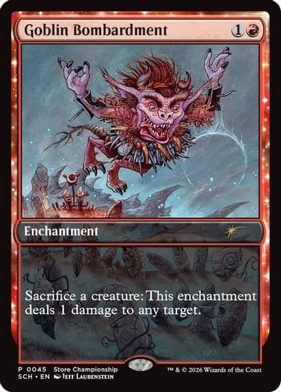 Goblin Bombardment Game Day & Store Championship Promos Magic card