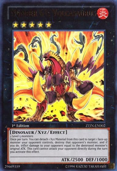 Number 61 Volcasaurus 2013 Zexal Collection Tin Yu-Gi-Oh! card