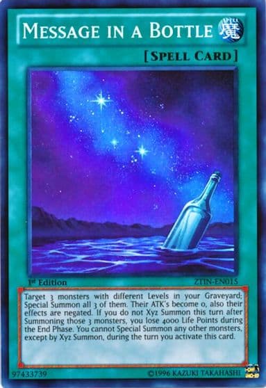 Message in a Bottle 2013 Zexal Collection Tin Yu-Gi-Oh! card