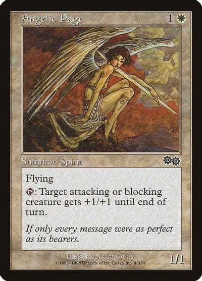 Angelic Page Urza's Saga Magic card