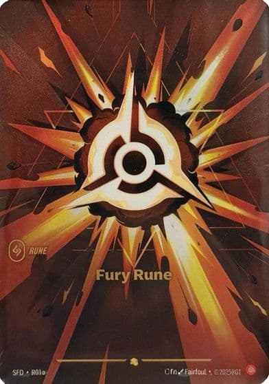 Fury Rune R01a Spiritforged Riftbound card