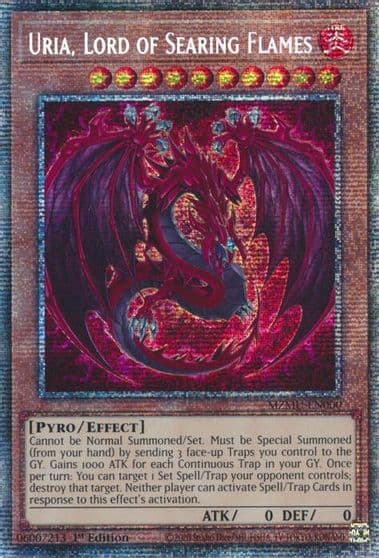 Uria Lord of Searing Flames Starlight Rare Maze of Muertos Yu-Gi-Oh! card