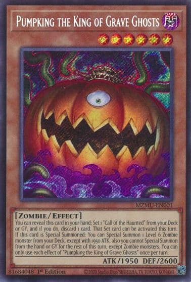 Pumpking the King of Grave Ghosts Maze of Muertos Yu-Gi-Oh! card