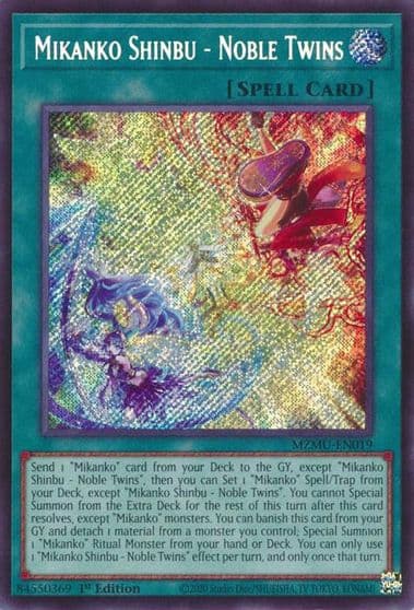 Mikanko Shinbu Noble Twins Maze of Muertos Yu-Gi-Oh! card