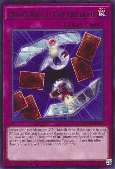 Heros Rule 1 Five Freedoms Maze of Muertos Yu-Gi-Oh! card