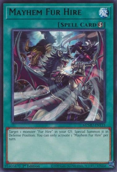Mayhem Fur Hire Maze of Muertos Yu-Gi-Oh! card