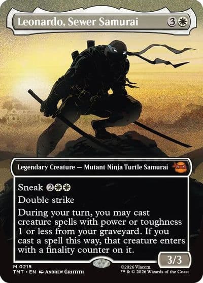 Leonardo Sewer Samurai Borderless Teenage Mutant Ninja Turtles Magic card
