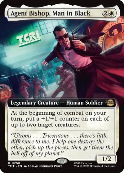 Agent Bishop Man in Black Extended Art Teenage Mutant Ninja Turtles Magic card