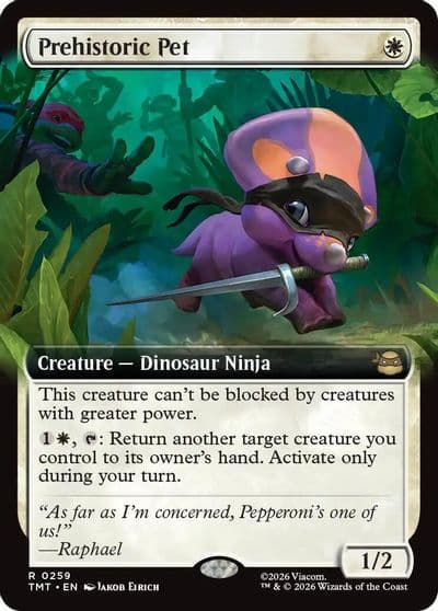 Prehistoric Pet Extended Art Teenage Mutant Ninja Turtles Magic card