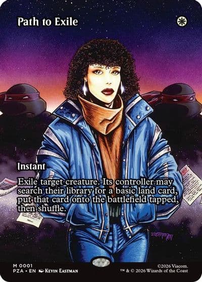 Path to Exile Borderless Teenage Mutant Ninja Turtles Source Material Magic card