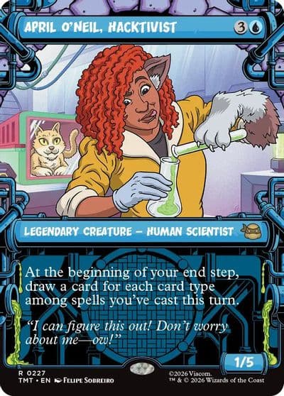 April ONeil Hacktivist 0227 Showcase Teenage Mutant Ninja Turtles Magic card