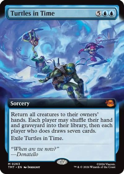Turtles in Time Extended Art Teenage Mutant Ninja Turtles Magic card