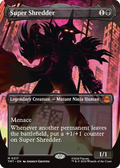 Super Shredder Borderless Teenage Mutant Ninja Turtles Magic card