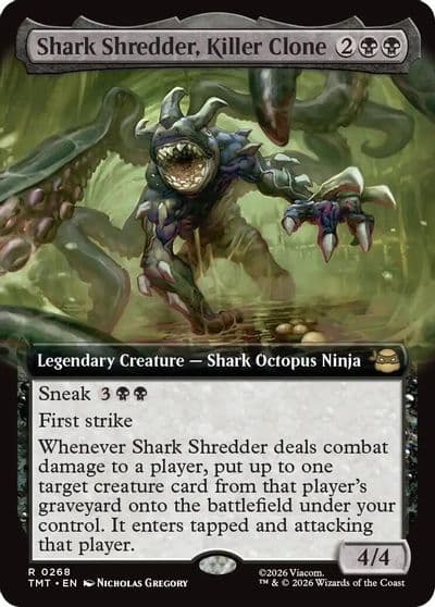 Shark Shredder Killer Clone Extended Art Teenage Mutant Ninja Turtles Magic card