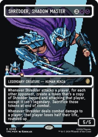 Shredder Shadow Master Borderless Surge Foil Commander: Teenage Mutant Ninja Turtles Magic card