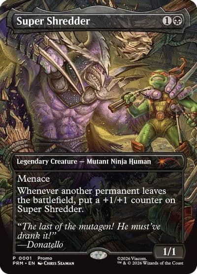 Super Shredder Borderless Unique and Miscellaneous Promos Magic card