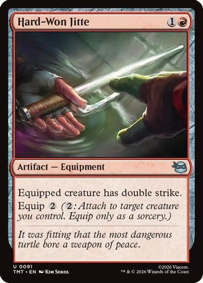 Hard Won Jitte Teenage Mutant Ninja Turtles Magic card