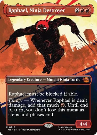 Raphael Ninja Destroyer Borderless Teenage Mutant Ninja Turtles Magic card
