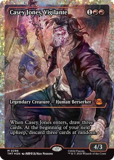 Casey Jones Vigilante 0296 Showcase Fracture Foil Teenage Mutant Ninja Turtles Magic card