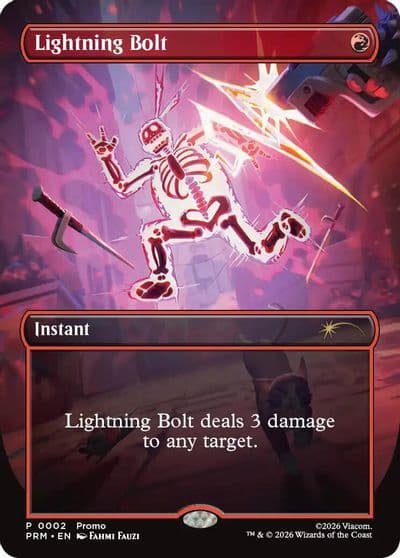 Lightning Bolt Borderless Unique and Miscellaneous Promos Magic card
