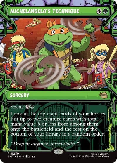 Michelangelos Technique Showcase Teenage Mutant Ninja Turtles Magic card