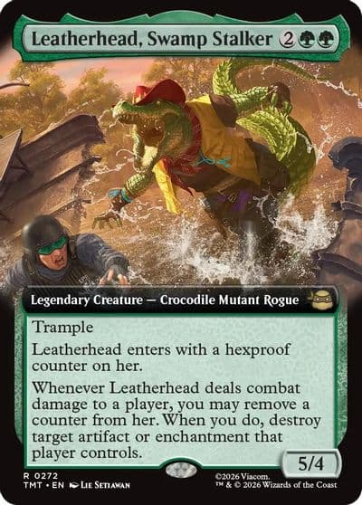 Leatherhead Swamp Stalker Extended Art Teenage Mutant Ninja Turtles Magic card