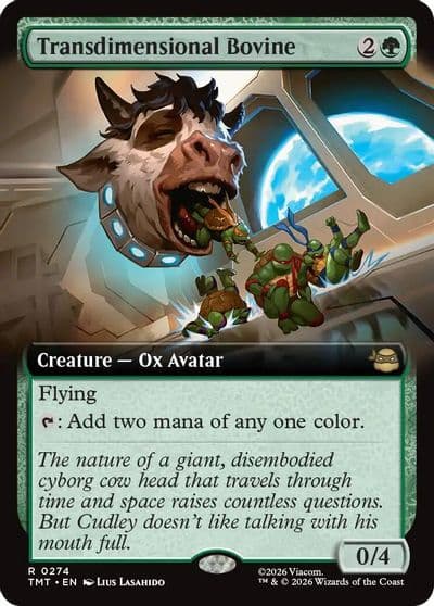 Transdimensional Bovine Extended Art Teenage Mutant Ninja Turtles Magic card